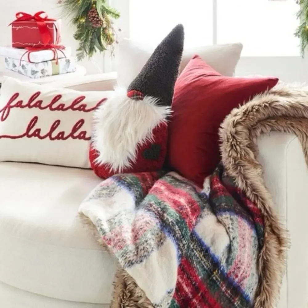 Pottery Barn Clarke Gnome Shaped Pillow NWT